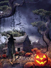 Load image into Gallery viewer, Diamond Art/ Painting Happy Halloween Pumpkin Full Square Drill