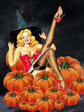 Load image into Gallery viewer, Diamond Art/ Painting Happy Halloween Pumpkin Full Square Drill