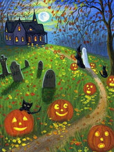 Load image into Gallery viewer, Diamond Art/ Painting Happy Halloween Pumpkin Full Square Drill