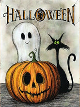 Load image into Gallery viewer, Diamond Art/ Painting Happy Halloween Pumpkin Full Square Drill