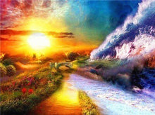 Load image into Gallery viewer, Full Drill Diamond Embroidery Sunset Diamond Painting Scenery