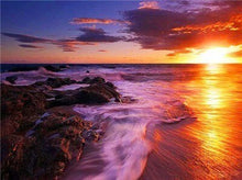 Load image into Gallery viewer, Full Drill Diamond Embroidery Sunset Diamond Painting Scenery