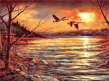 Load image into Gallery viewer, Full Drill Diamond Embroidery Sunset Diamond Painting Scenery