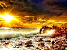 Load image into Gallery viewer, Full Drill Diamond Embroidery Sunset Diamond Painting Scenery