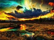 Load image into Gallery viewer, Full Drill Diamond Embroidery Sunset Diamond Painting Scenery