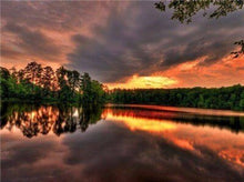 Load image into Gallery viewer, Full Drill Diamond Embroidery Sunset Diamond Painting Scenery