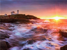 Load image into Gallery viewer, Full Drill Diamond Embroidery Sunset Diamond Painting Scenery