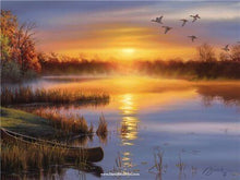 Load image into Gallery viewer, Full Drill Diamond Embroidery Sunset Diamond Painting Scenery