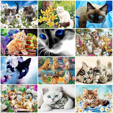 Load image into Gallery viewer, 5D Diamond Painting Cat Full Square /Round Diamond