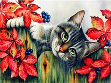 Load image into Gallery viewer, 5D Diamond Painting Cat Full Square /Round Diamond