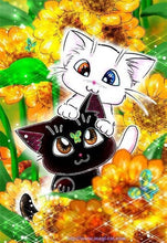 Load image into Gallery viewer, 5D Diamond Painting adorable cats Animals Wall Full Square drill
