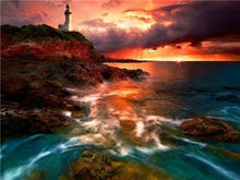 Load image into Gallery viewer, Full Drill Diamond Embroidery Sunset Diamond Painting Scenery
