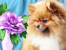 Load image into Gallery viewer, 5d Diamond Art /Painting Dog Flower Animal Full Square
